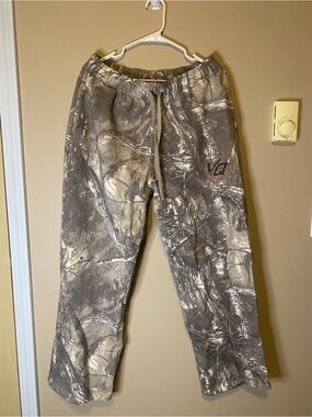 Men's Camouflage Drawstring Pants - Brown/Beige